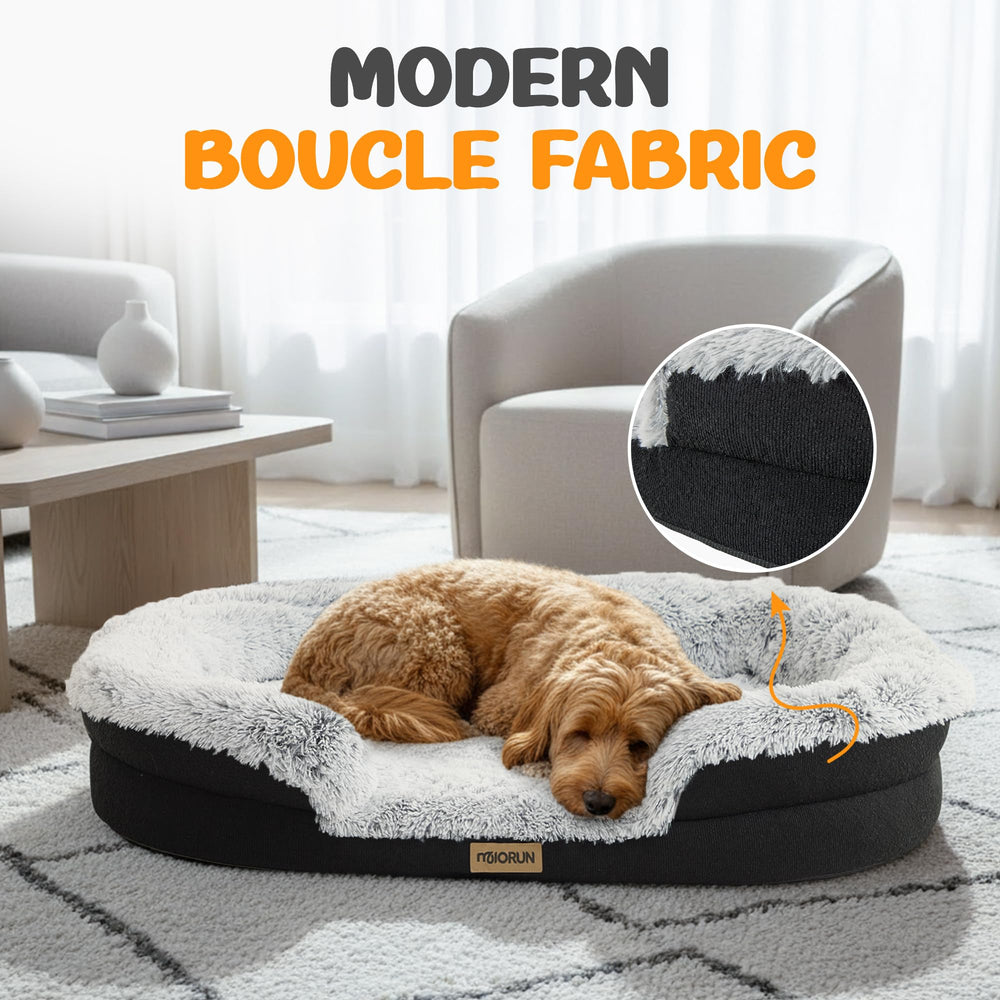 Miorun Curved Bolster Sofa Bed offering wraparound neck support for curl-up lounging.