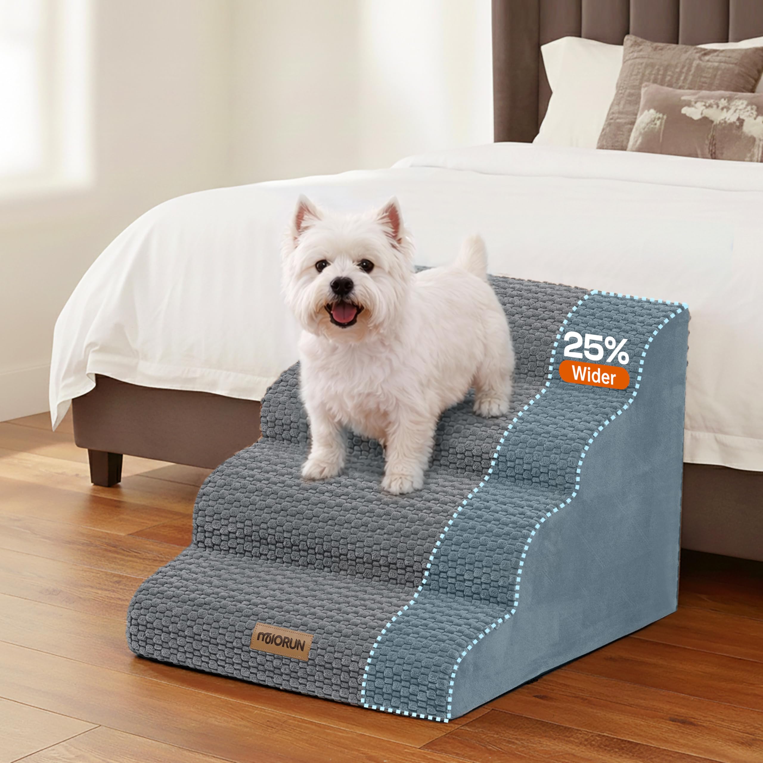 Miorun 4-step stairs built-in handle makes moving between rooms easy.