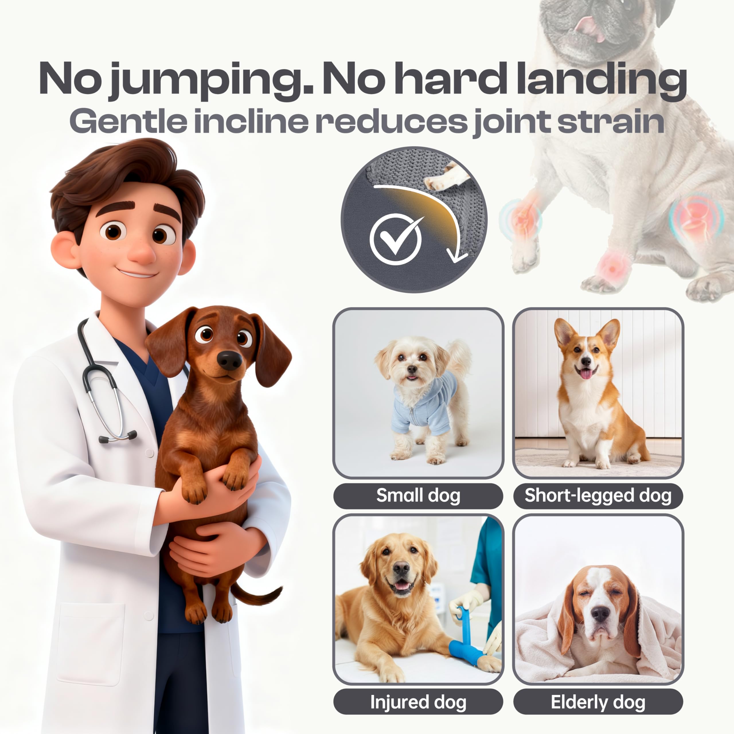 Miorun 4-step stairs removable cover simplifies cleaning and maintenance.