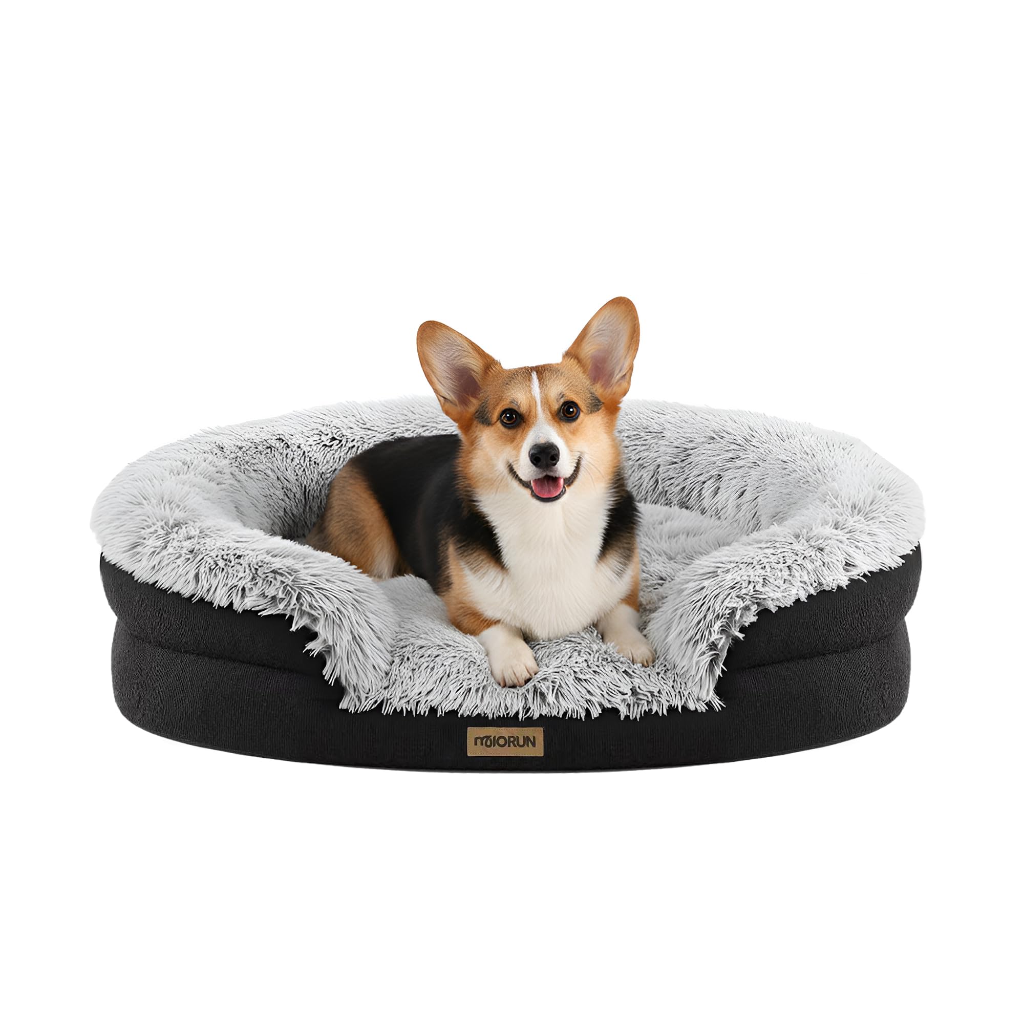 Miorun fluffy orthopedic bed cover closeup highlighting ultra-soft plush for cozy naps
