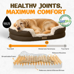 Miorun egg-crate foam base distributes weight evenly for cushioned rest