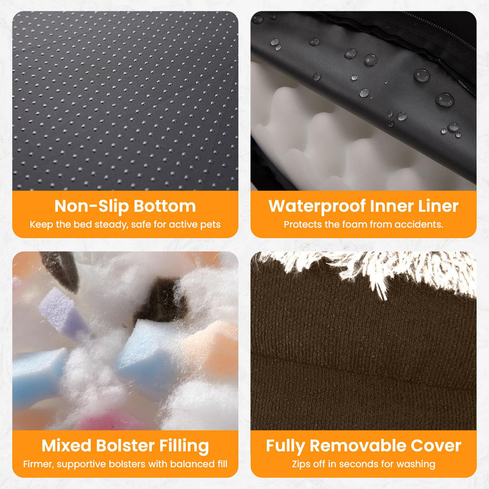 Miorun waterproof inner liner guards the foam against moisture and drool