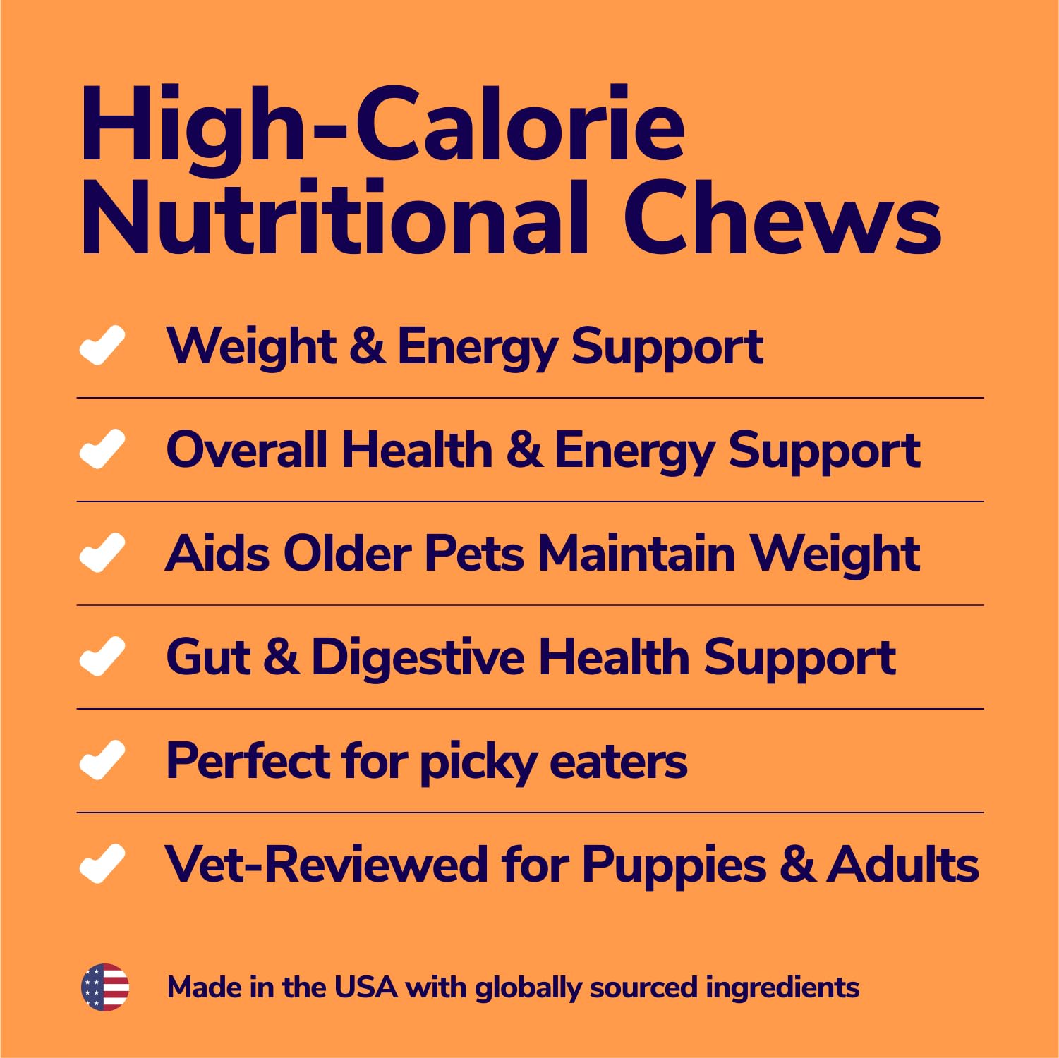 Miracle Vet weight gainer chews puppy-serving, tasty growth support snack.