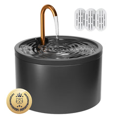 MISFANS Ceramic Cat Water Fountain 2.1L, sleek design for clean hydration at home.