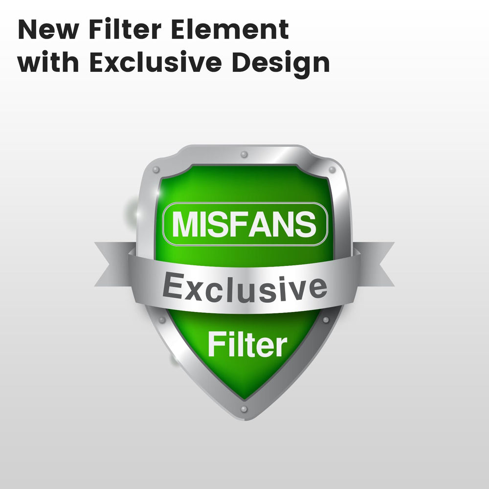 MISFANS filter pack back view illustrating simple setup and ongoing pump protection