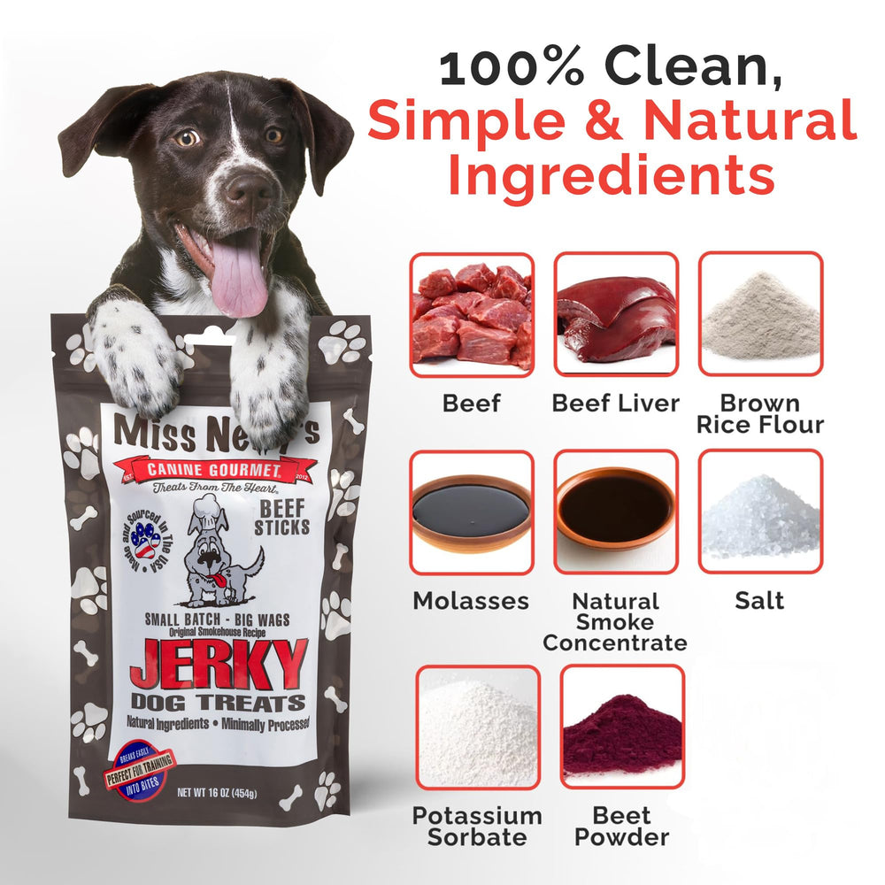 Miss Nelly's bite-sized jerky pieces are perfect for training rewards.