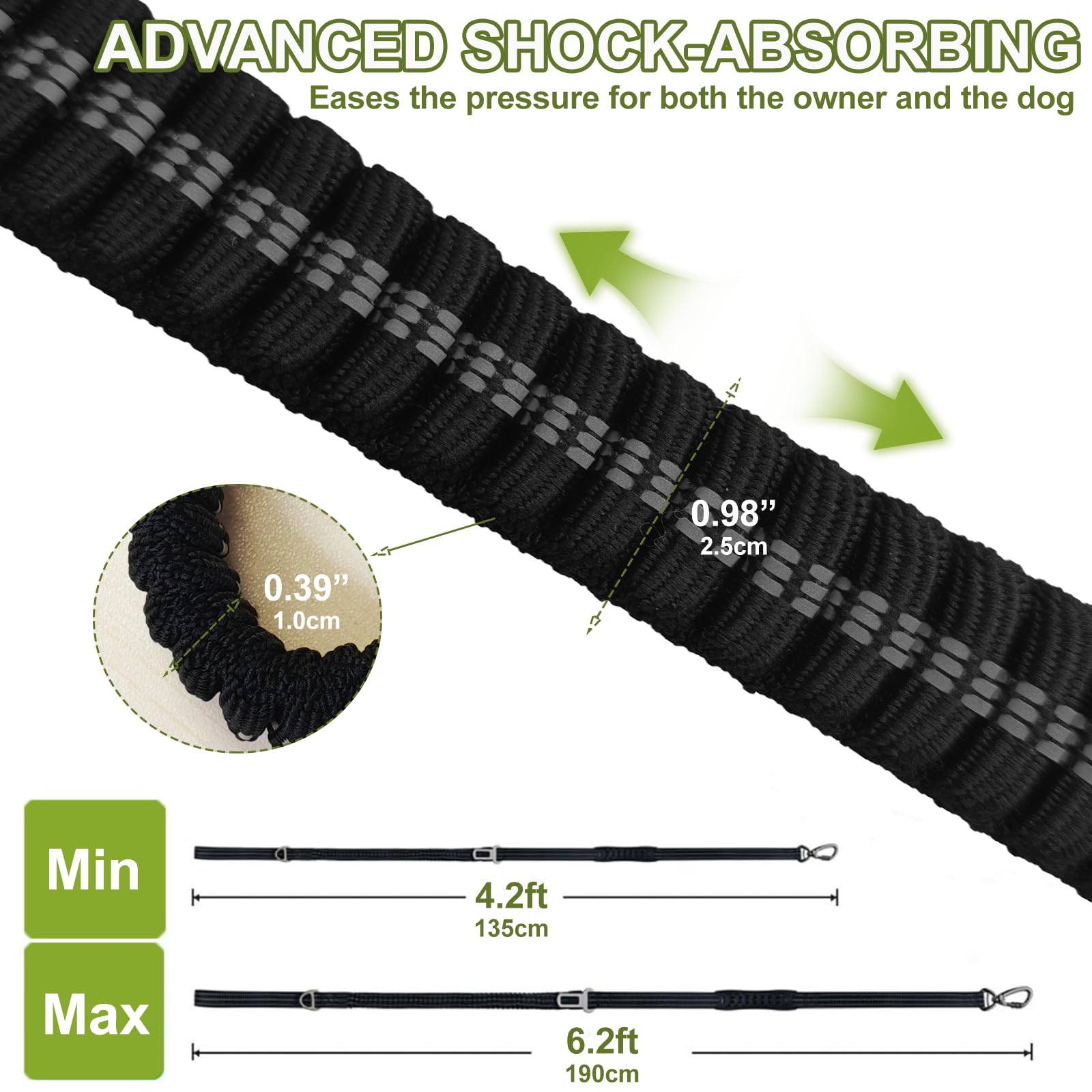 Misthis shock-absorbing bungee leash in action
