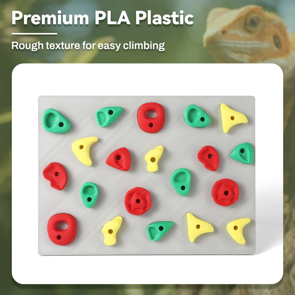MITCHENIFY compact climbing wall measures 8.07 by 5.9 inches for small tanks.