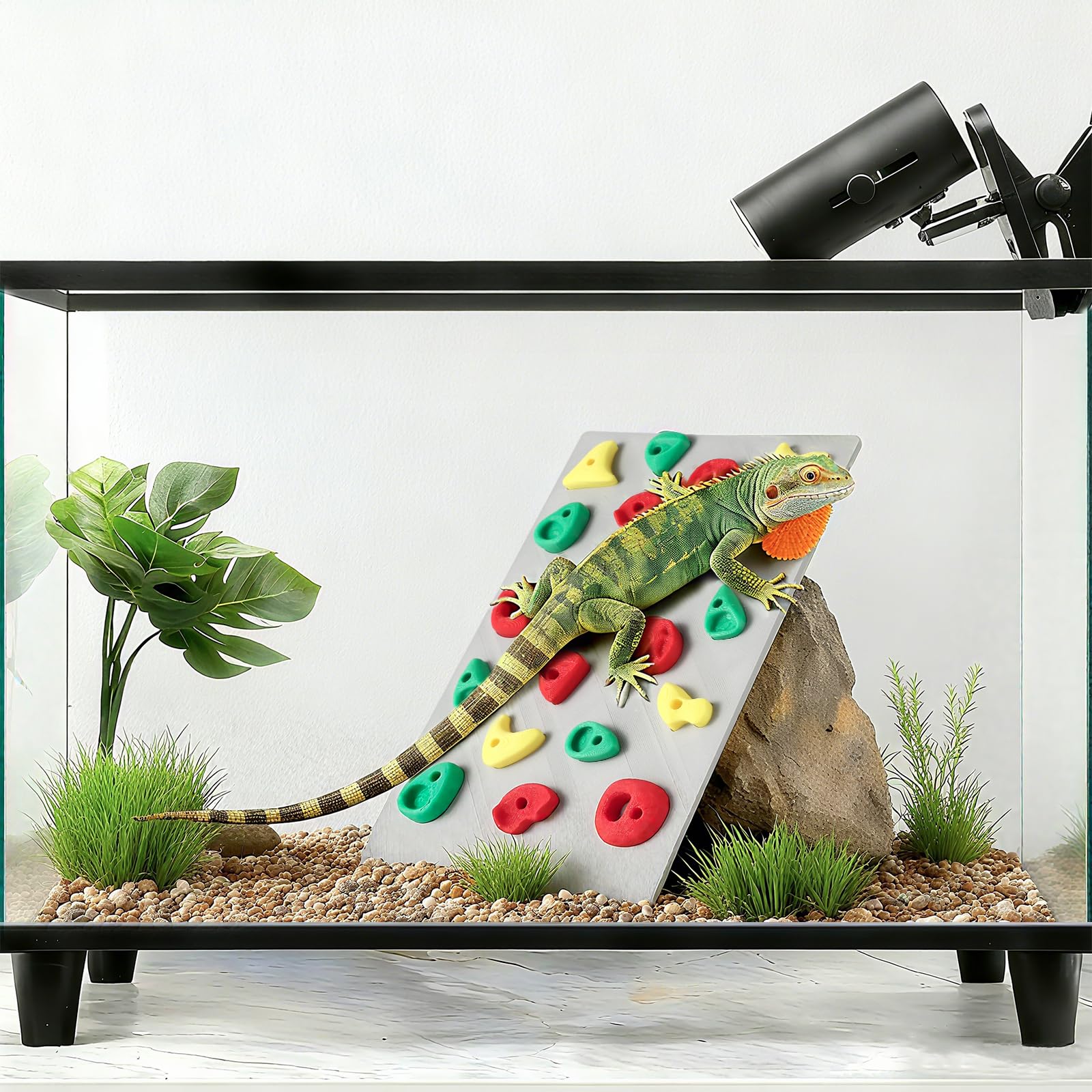 MITCHENIFY terrarium decor climbing wall adds naturalistic habitat detail.