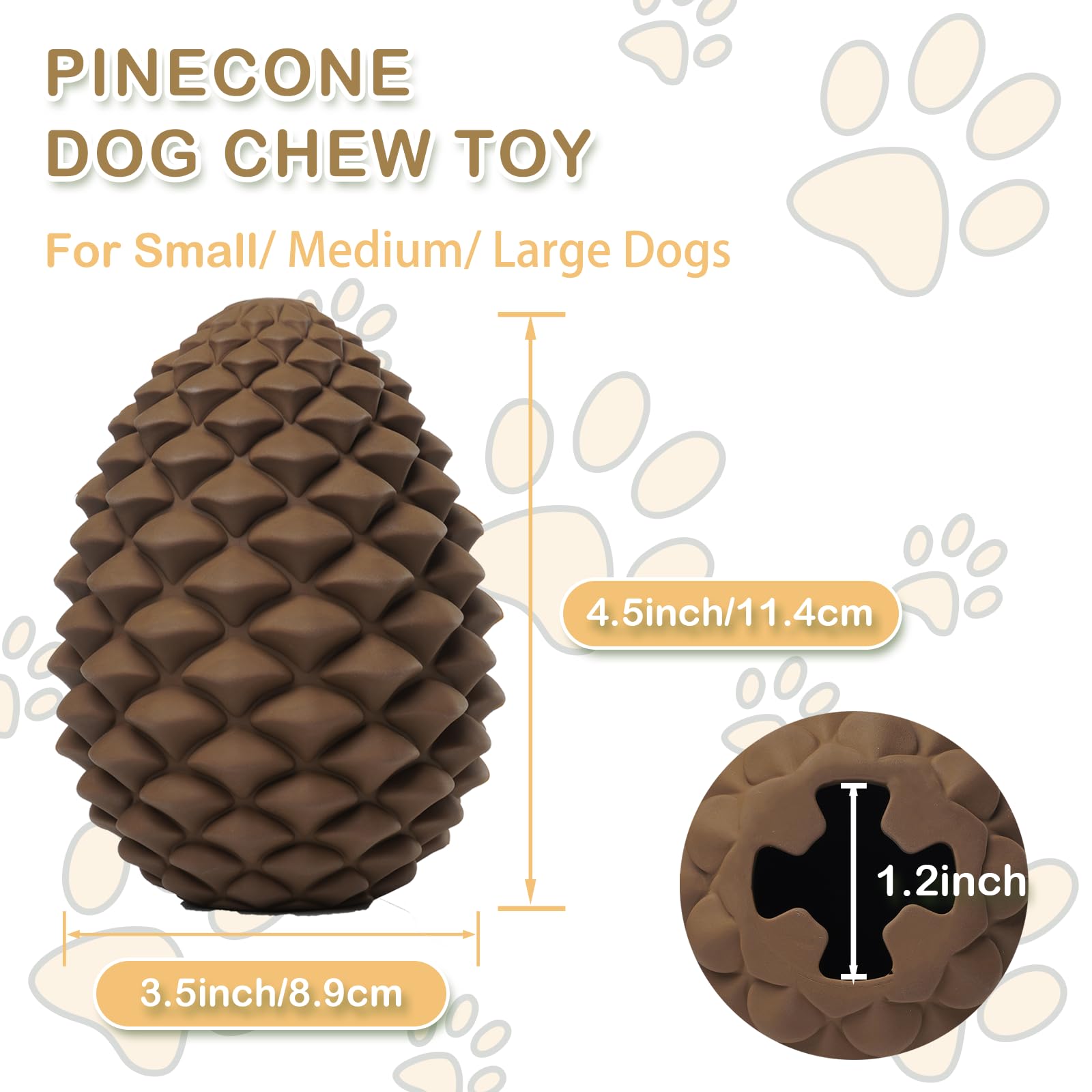 MITOCAPY Pine Cone Dog Chew Toy durability angle demonstrates chew-resistant construction for long-lasting play.