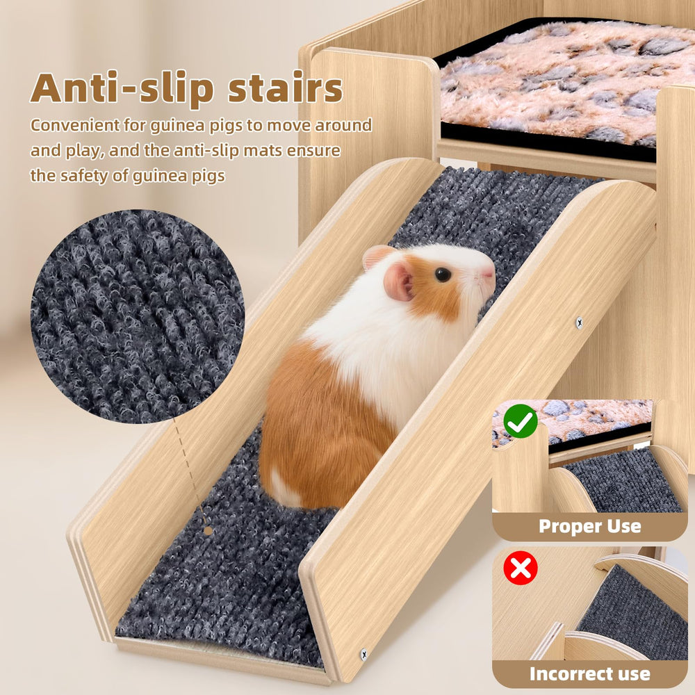 Mittimiya guinea-pig bed with 15x9.5x7.5 inch dimensions for roomy space.