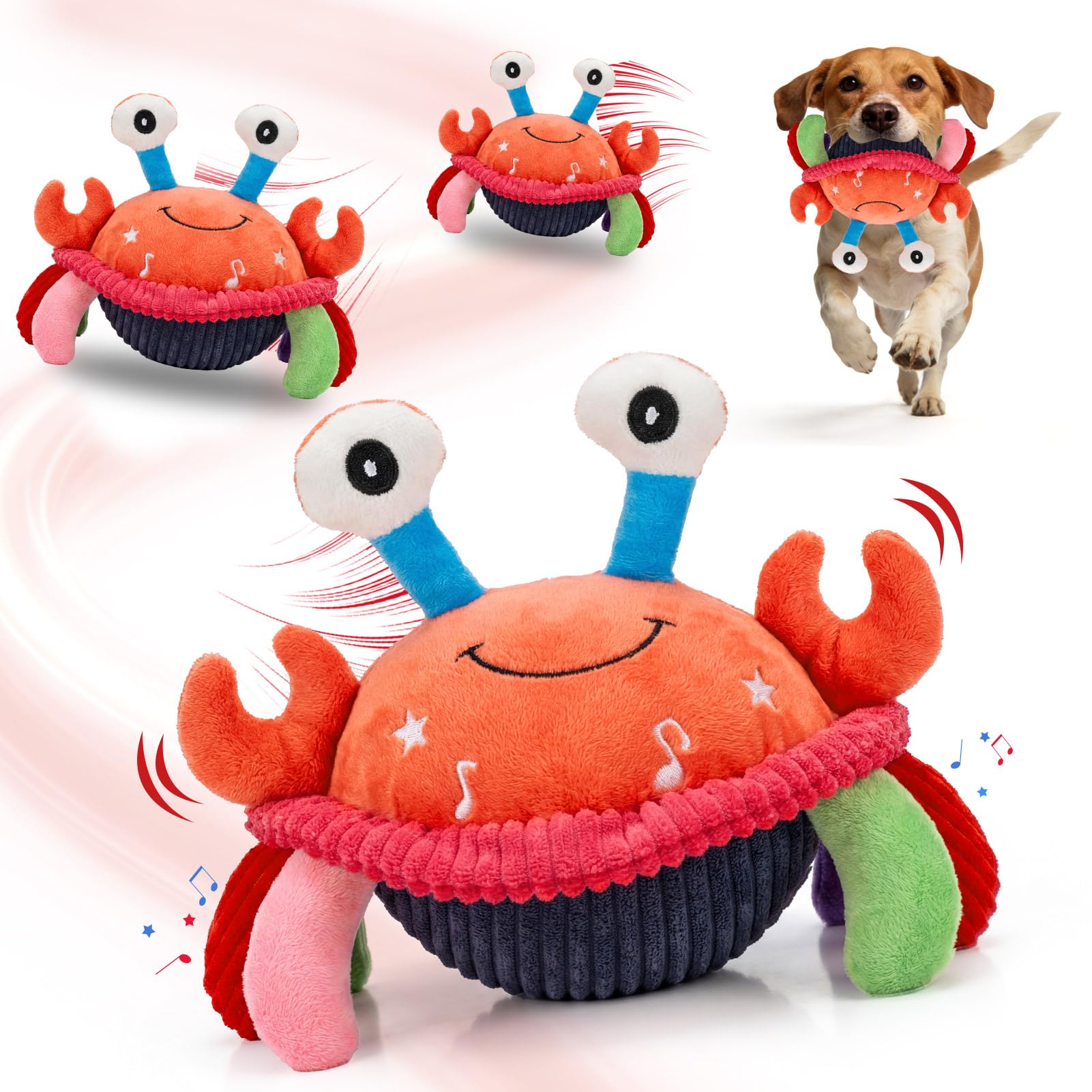 Mity rain crab toy plush cover, soft yet durable for daily dog cuddles.