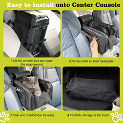Mity Rain foldable pet booster seat provides versatile seating and travel readiness.
