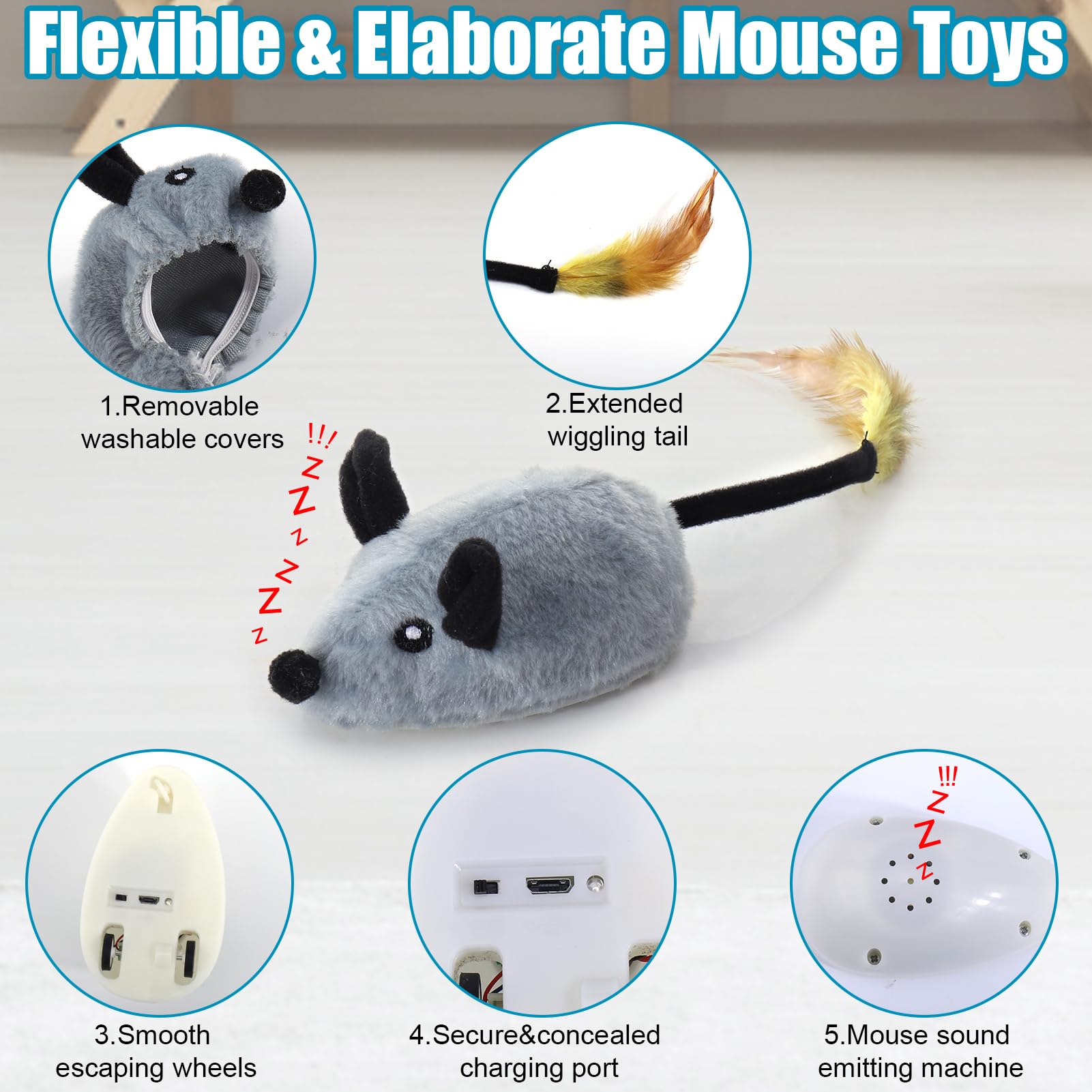 Mity rain interactive toy entertains dogs and cats during solo play