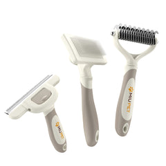 MIU PET deshedding brush close-up for long-haired dogs improves coat maintenance.
