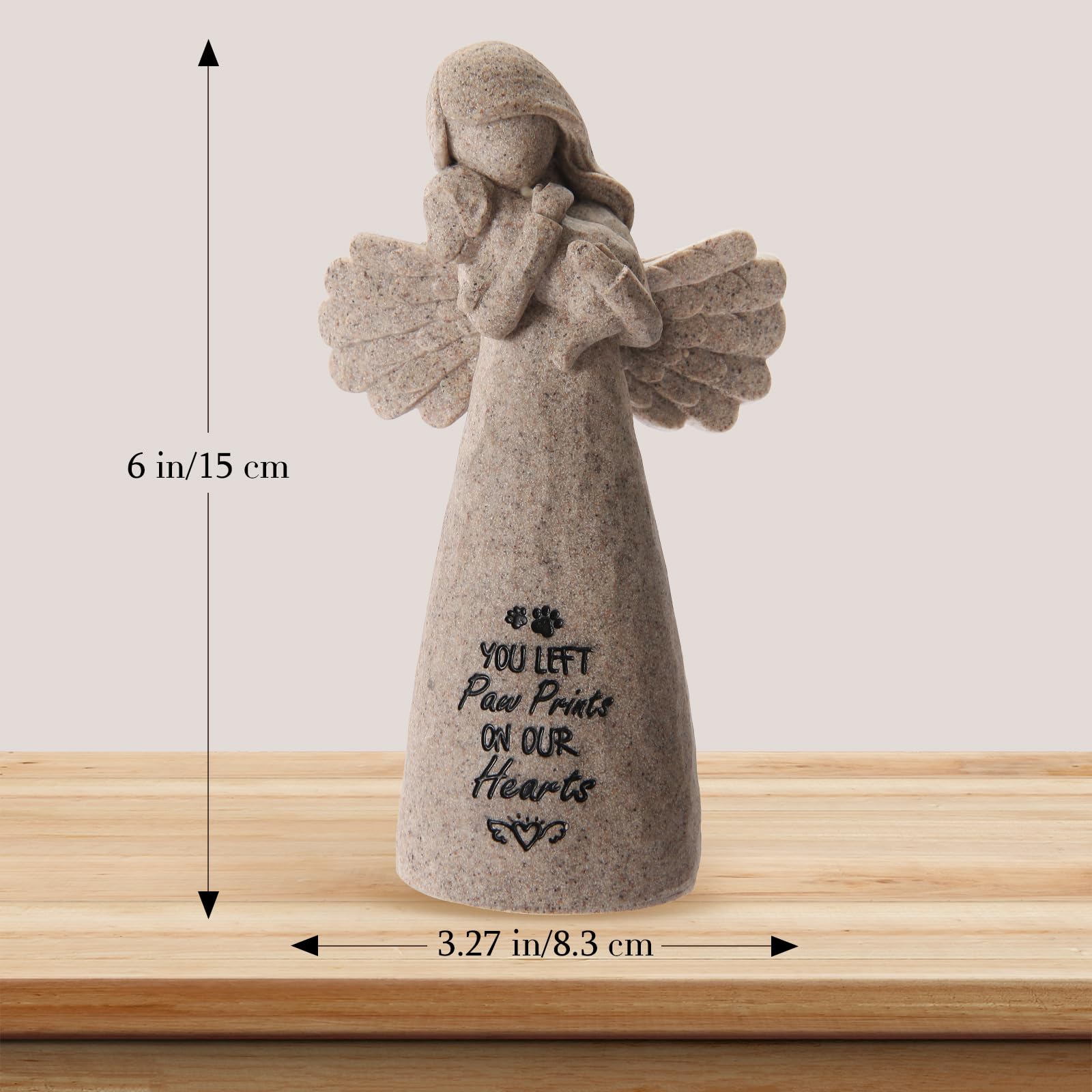Miugwp engraved paw-prints message offers comforting dog memorial.