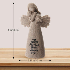 Miugwp engraved paw-prints message offers comforting dog memorial.