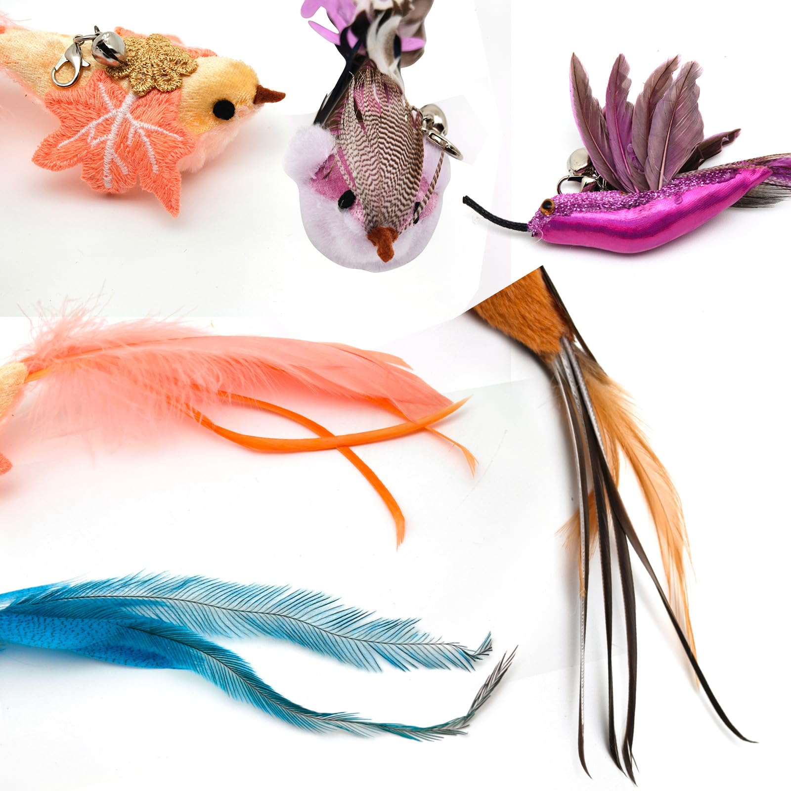 miwoowim lifelike feather birds in vibrant colors for play