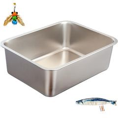 Miwoowim stainless steel litter box top view shows a clean, rust-resistant surface for easy maintenance.
