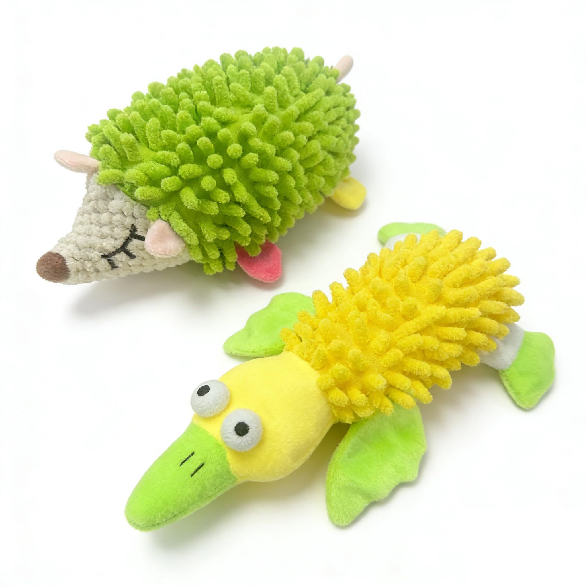 MIXCOTIA hedgehog plush dog toy for gentle teething and comforting play