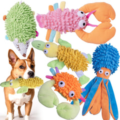 MIXCOTIA octopus dog toy with crinkle and squeaker for interactive play
