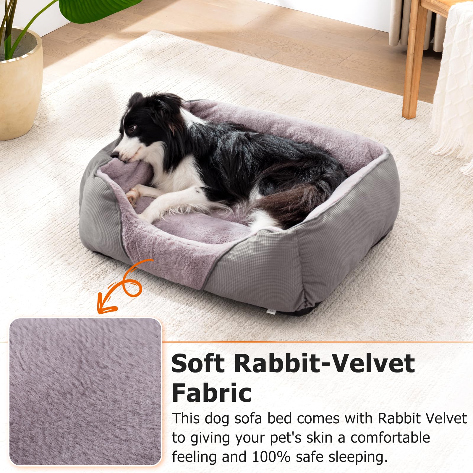 MIXJOY Calming Bed corduroy exterior combines durability with a sleek look