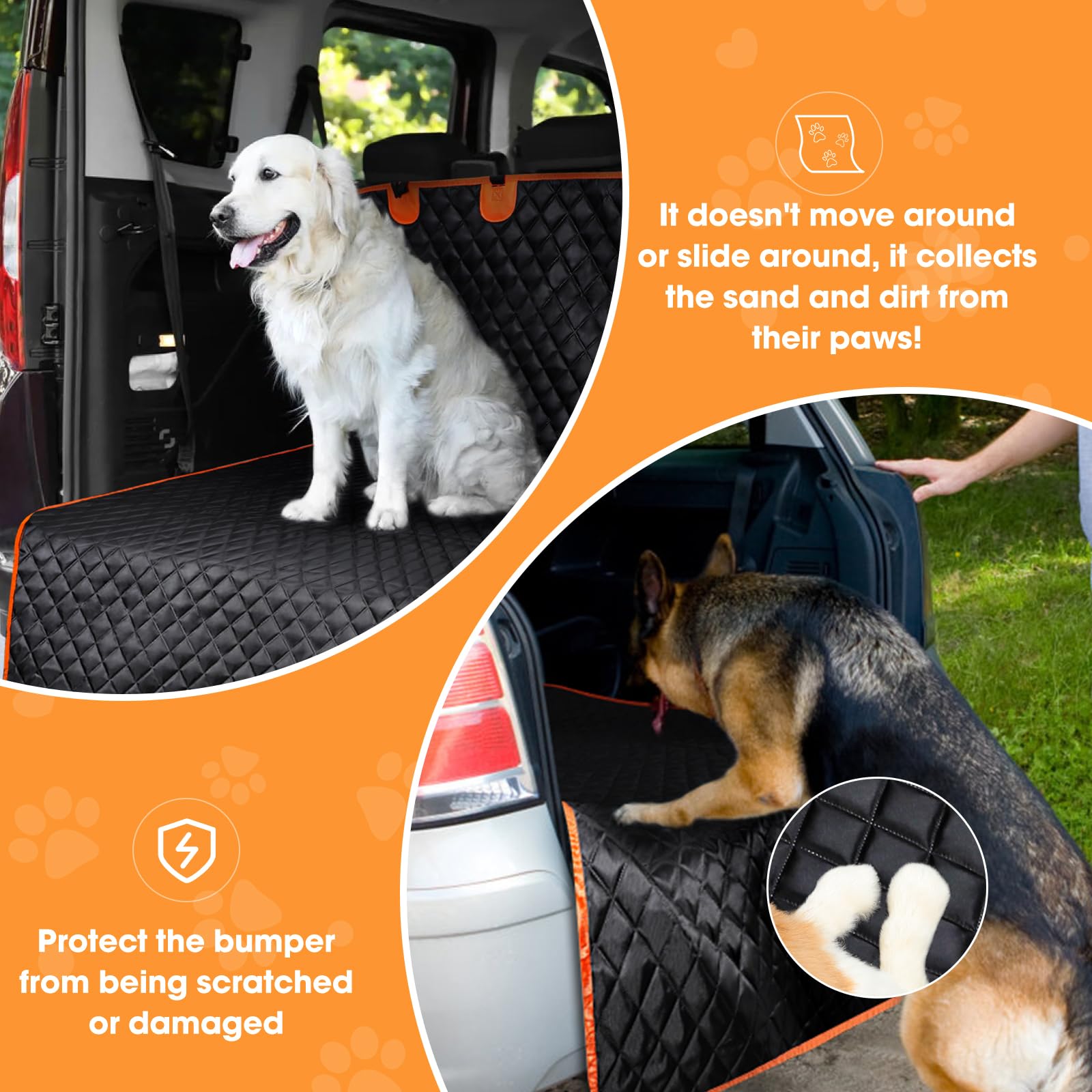 MIXJOY cargo liner easy-clean design wipes clean after trips.