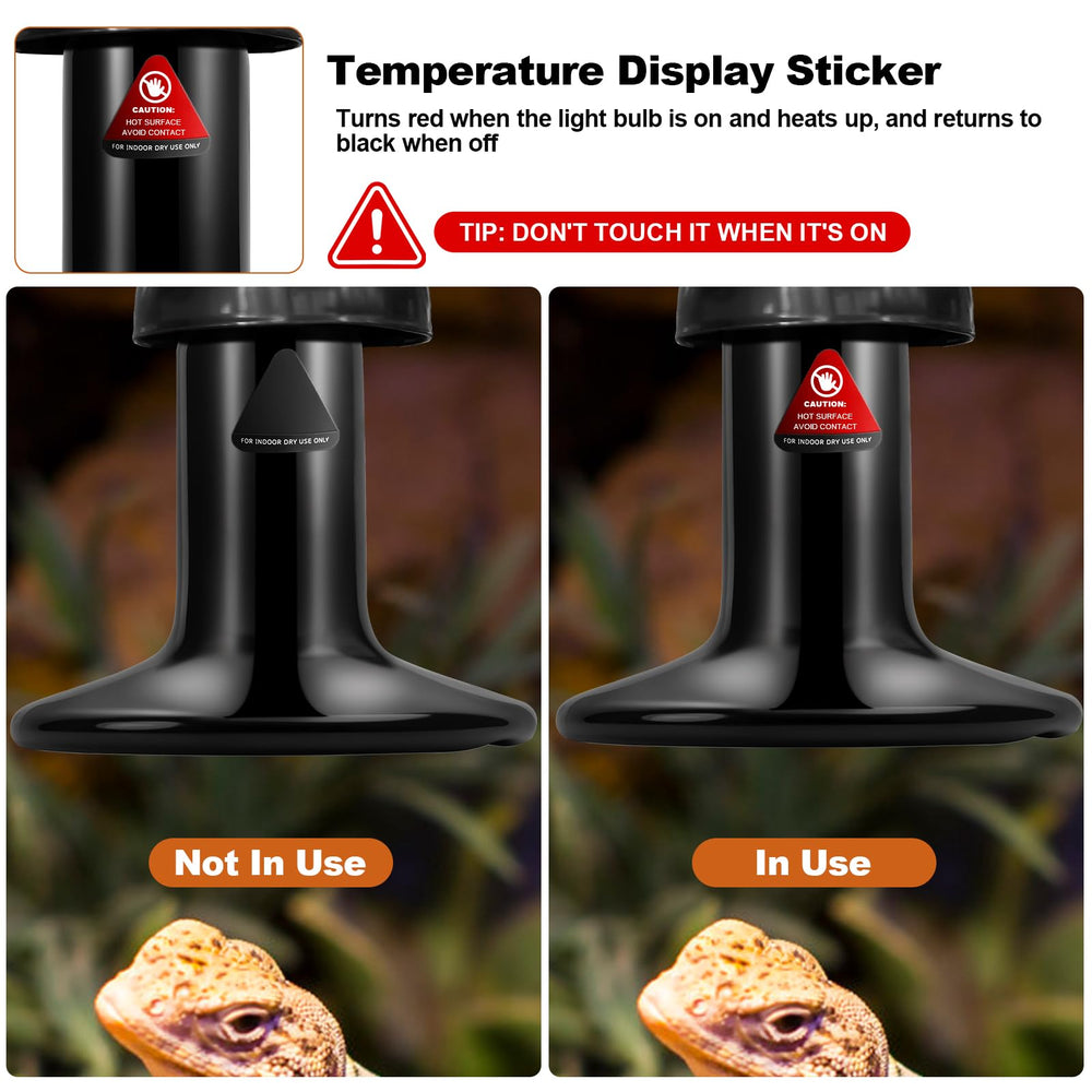 MIXJOY ceramic heat emitter with E26 base compatibility fits standard reptile lamps.
