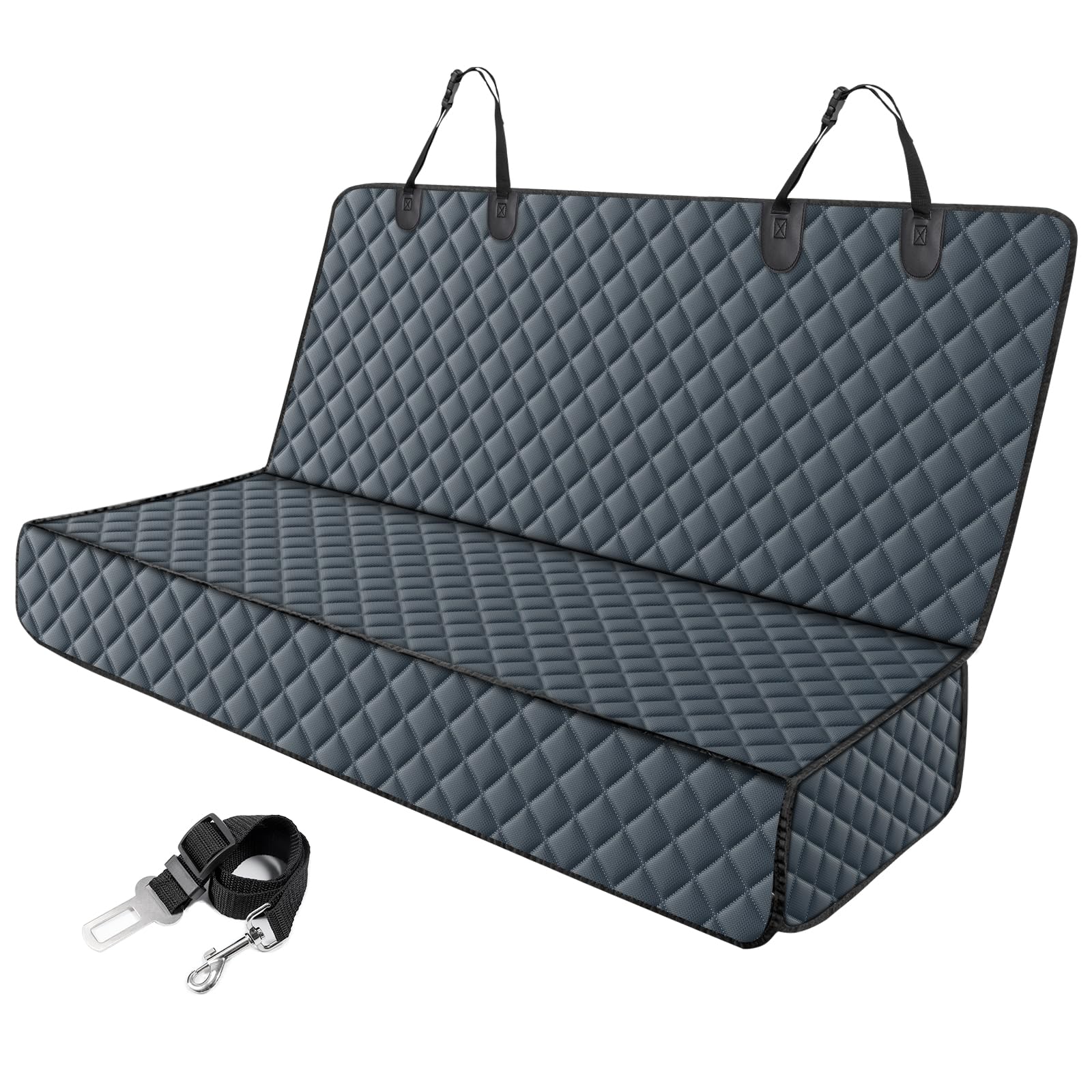 MIXJOY dog backseat cover in waterproof oxford protects seats from fur and spills.