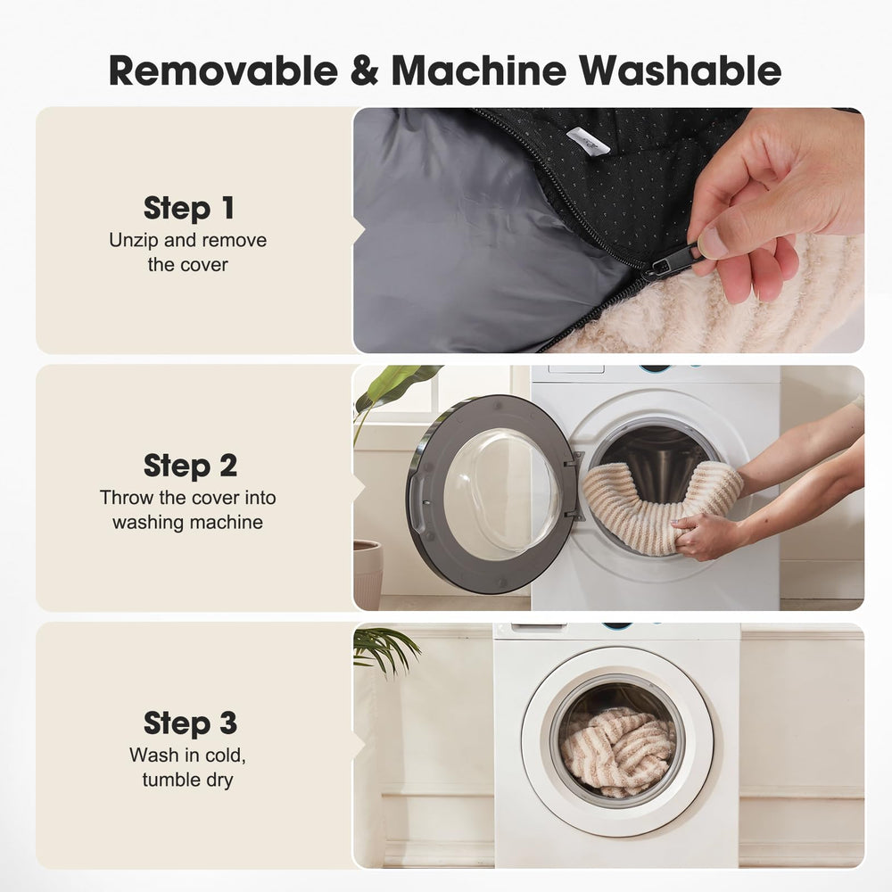 MixJOY eco-friendly filling cushions softly for comfort.