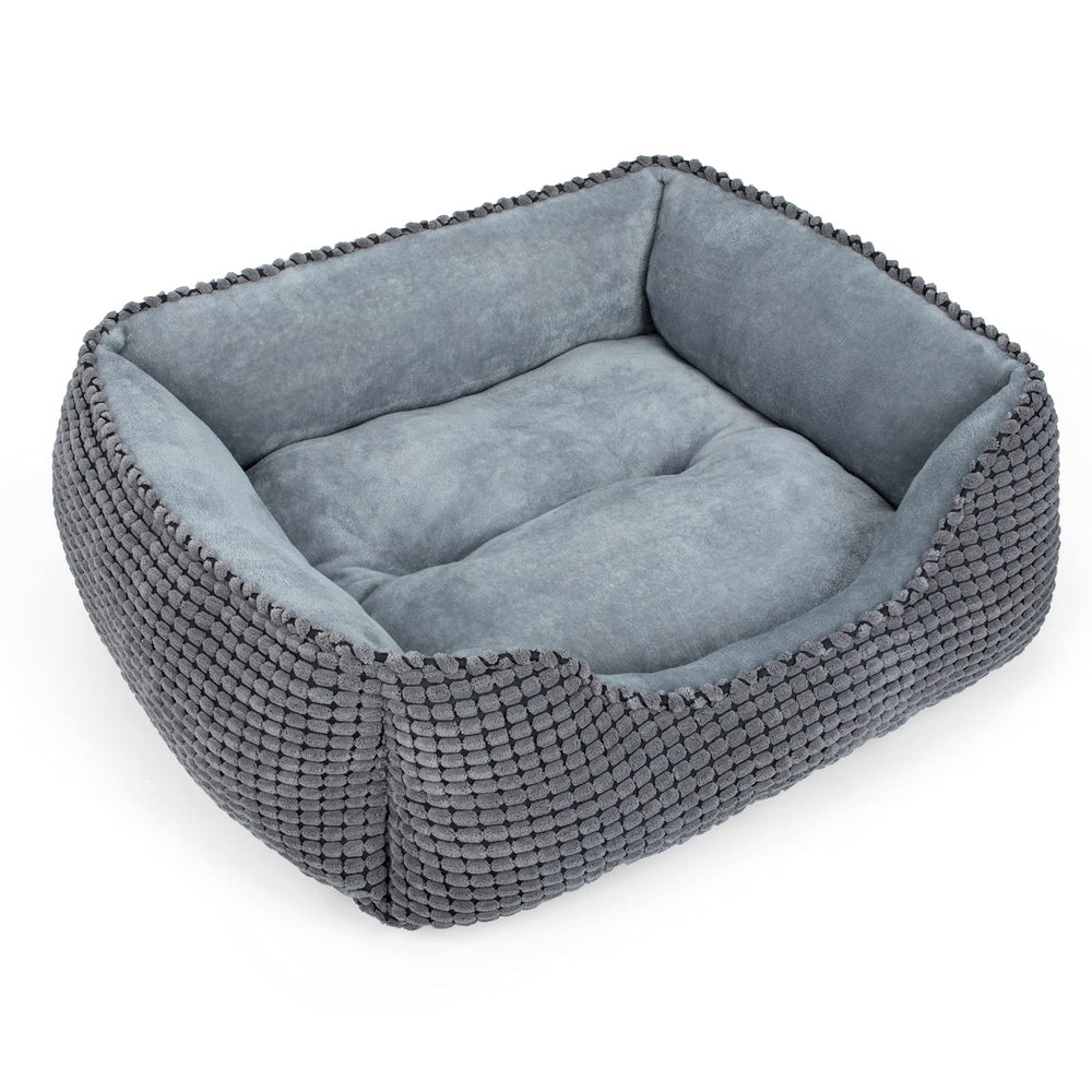 MIXJOY large rectangle dog bed front view for cozy indoor lounging.