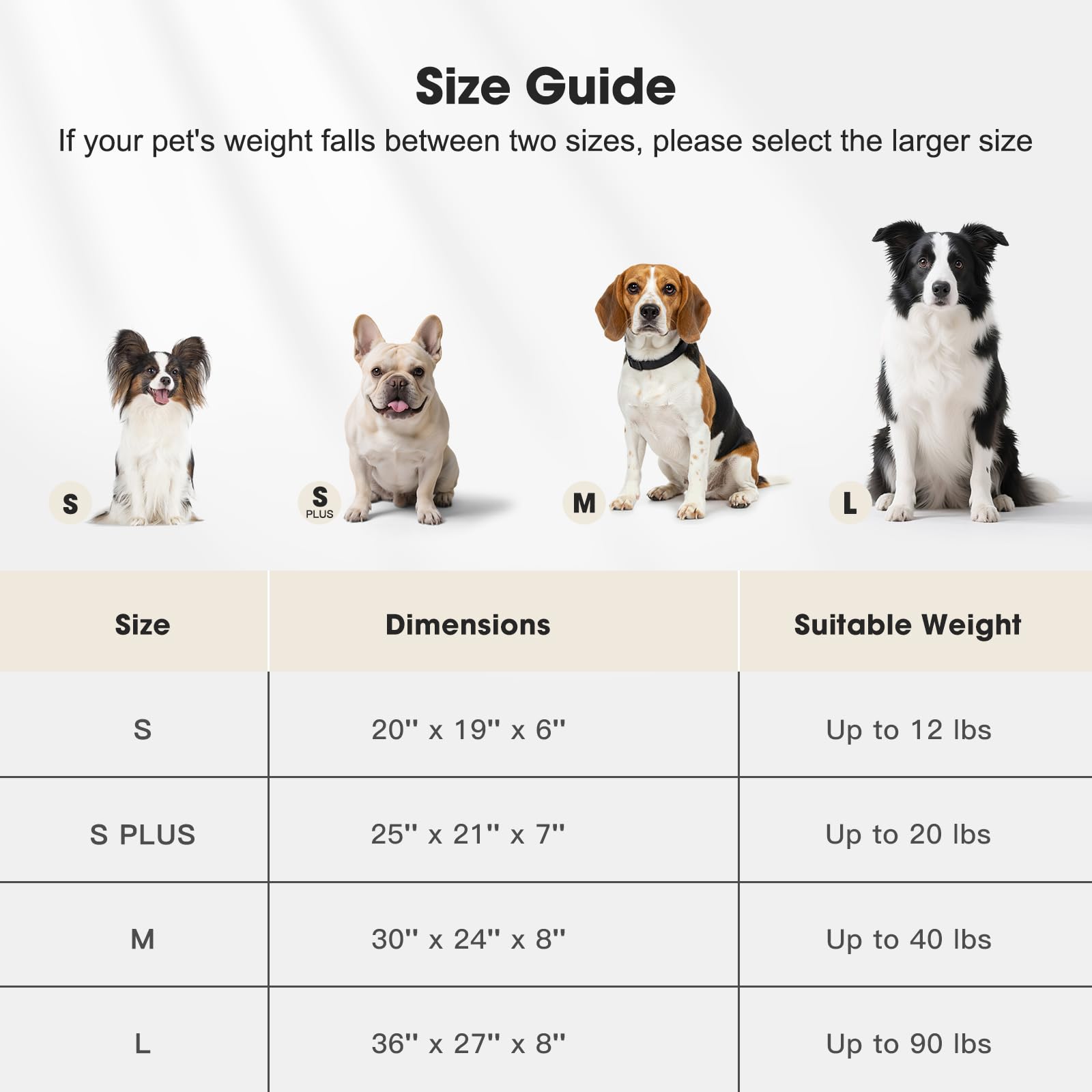 MIXJOY dog bed medium size 30x24x8 inches for small to medium dogs