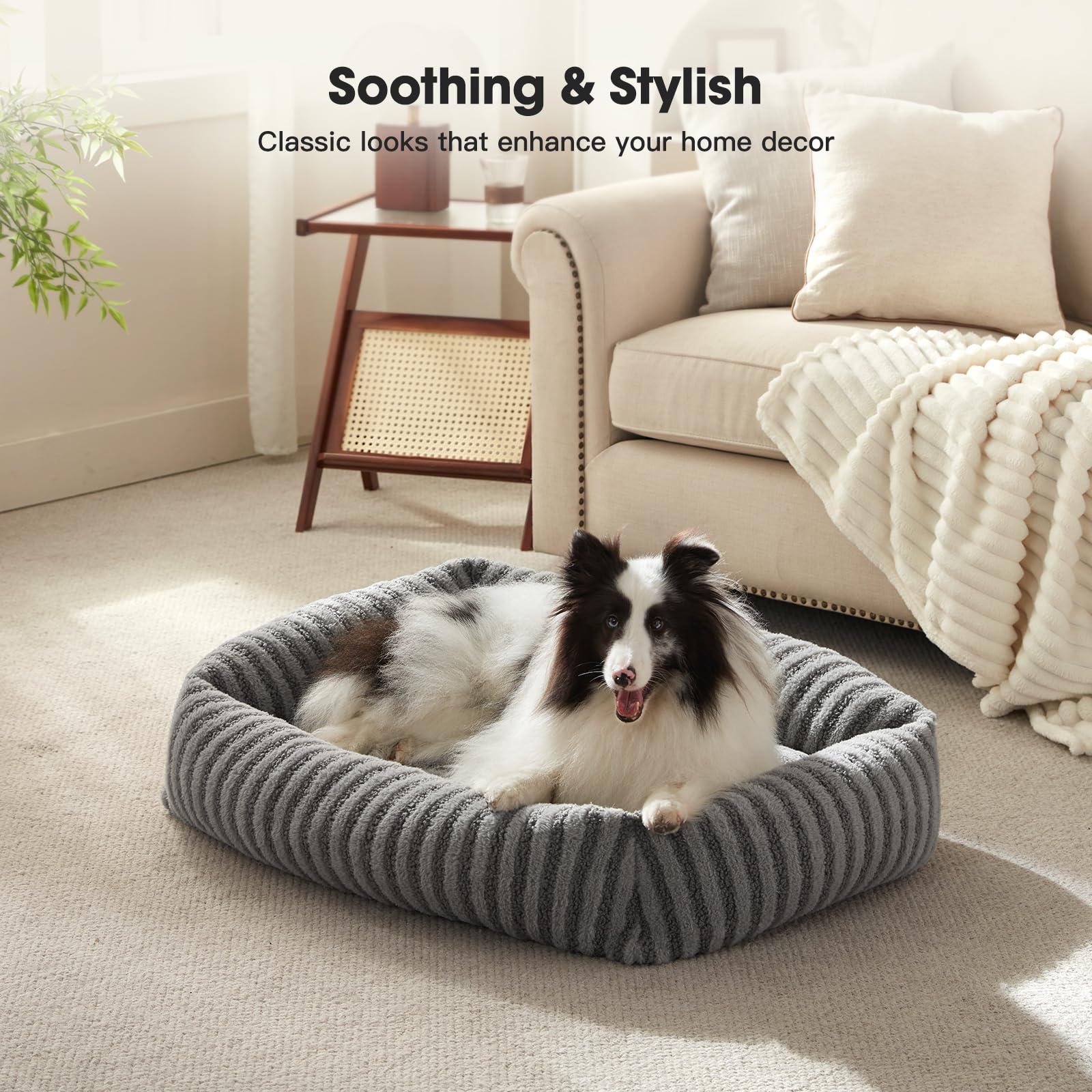 MIXJOY dog bed medium machine-washable cover for simple cleanup
