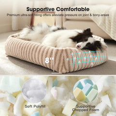 MIXJOY bed with soft plush faux fur for cozy naps.