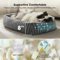 MIXJOY dog bed medium soft plush faux fur creates cozy snuggle space