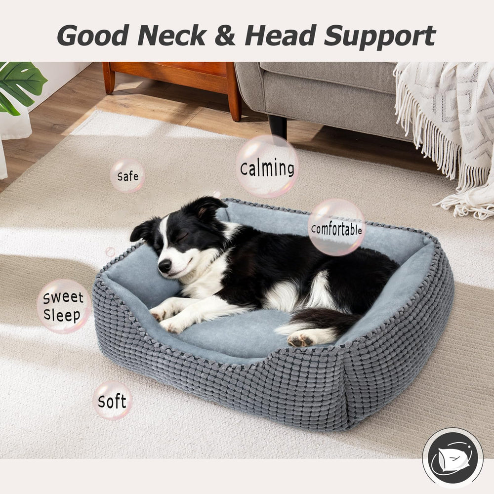 MIXJOY 35x25 gray bed ideal for large and medium dogs indoors