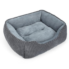MixJOY rectangular dog bed with soft flannel cover delivers cozy comfort.