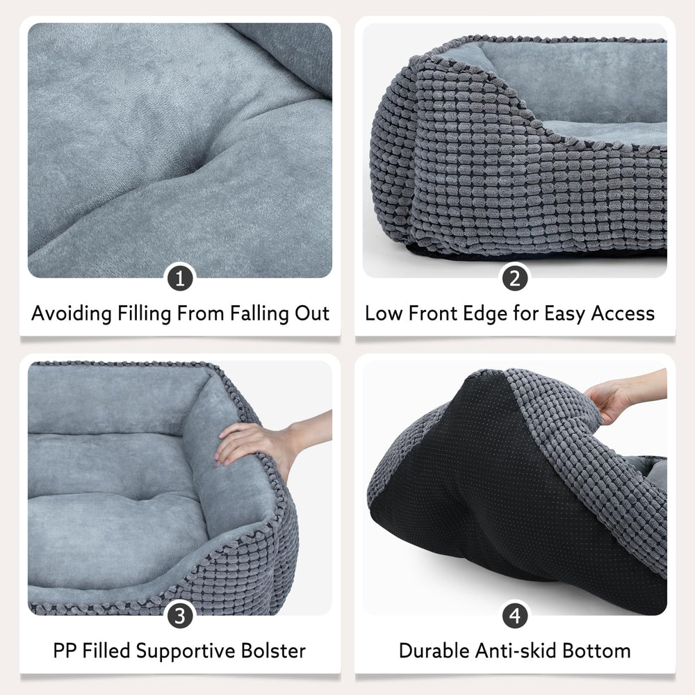 Washable MixJOY dog bed for easy cleaning and care.