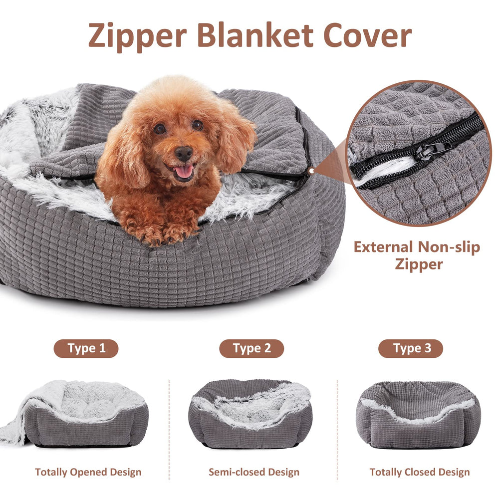 MIXJOY dog bed side bolsters provide neck and head support during rest