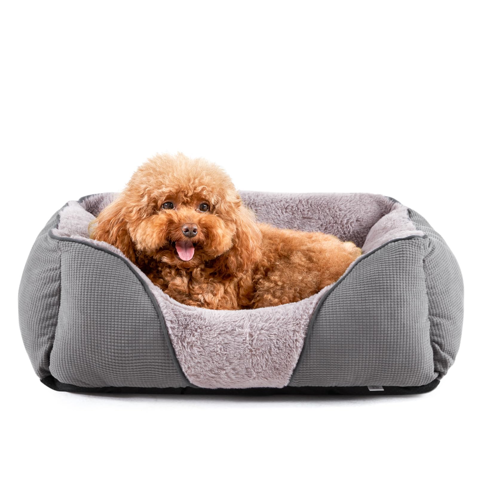 MIXJOY small 20x19 grey dog bed for cozy naps