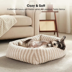 MIXJOY medium bed showing soft faux fur texture for plush comfort