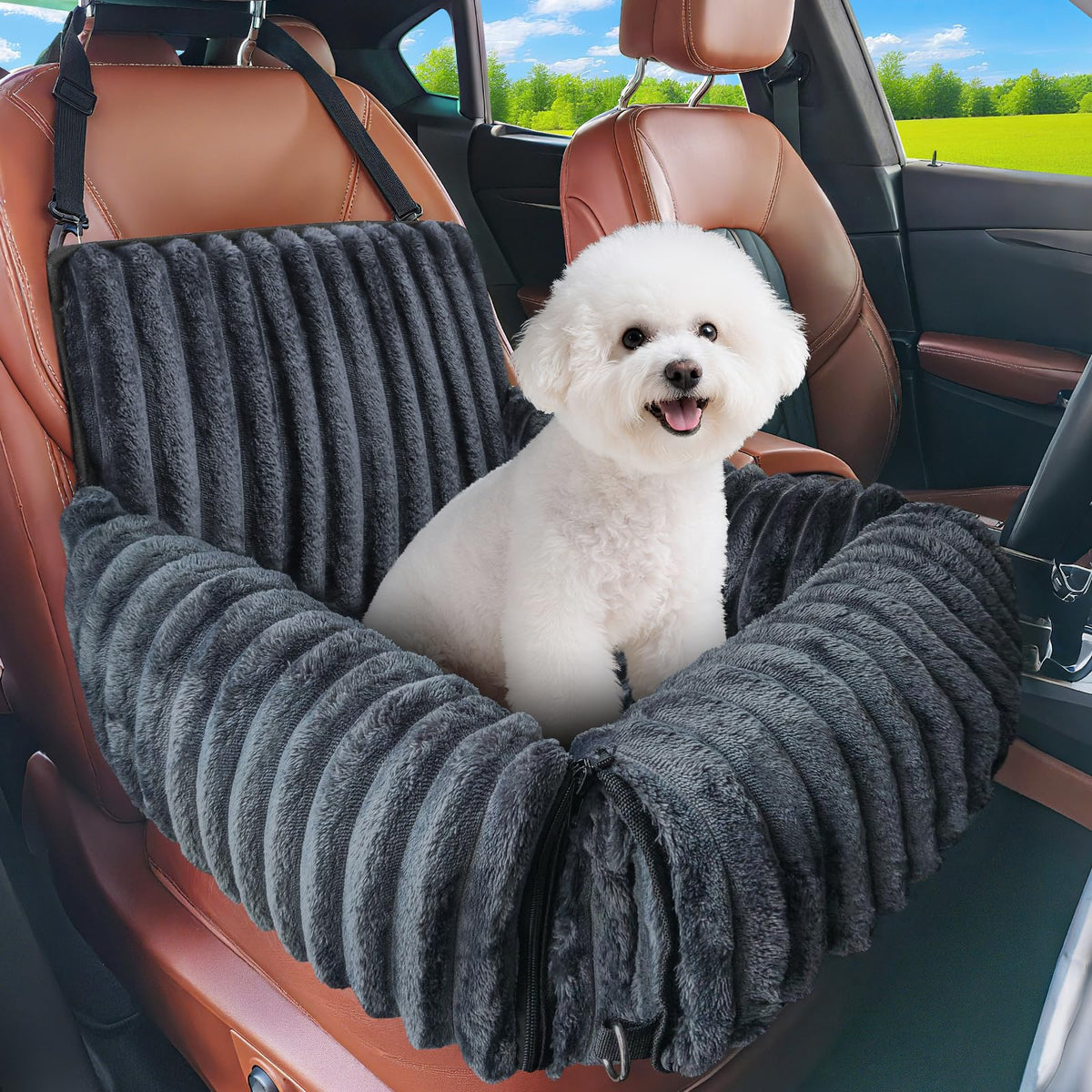 MIXJOY dog car seat on the front seat for secure travel