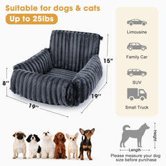 MIXJOY dog car seat on the rear seat for safe rides