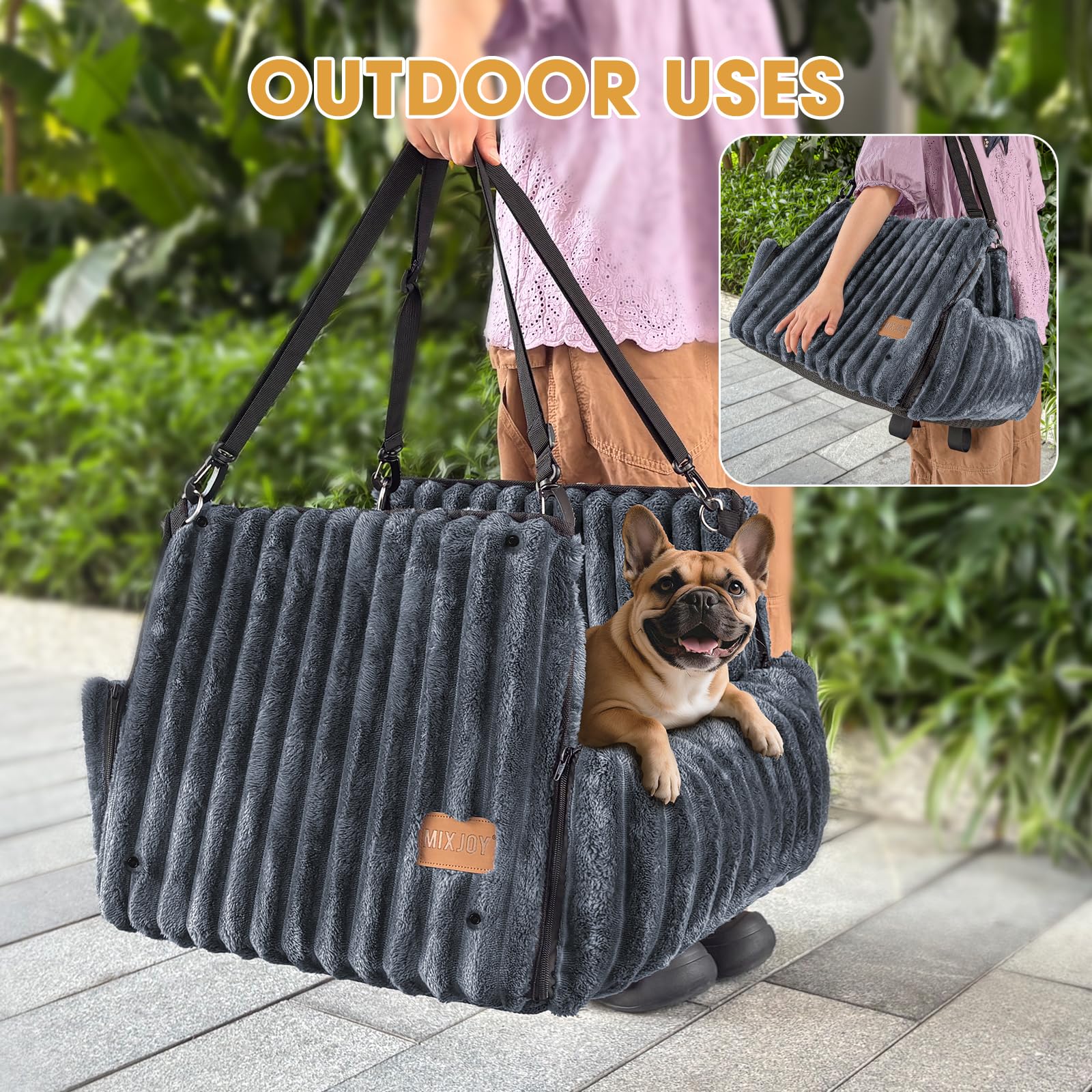 MIXJOY convertible design transforms into portable dog bag for outings