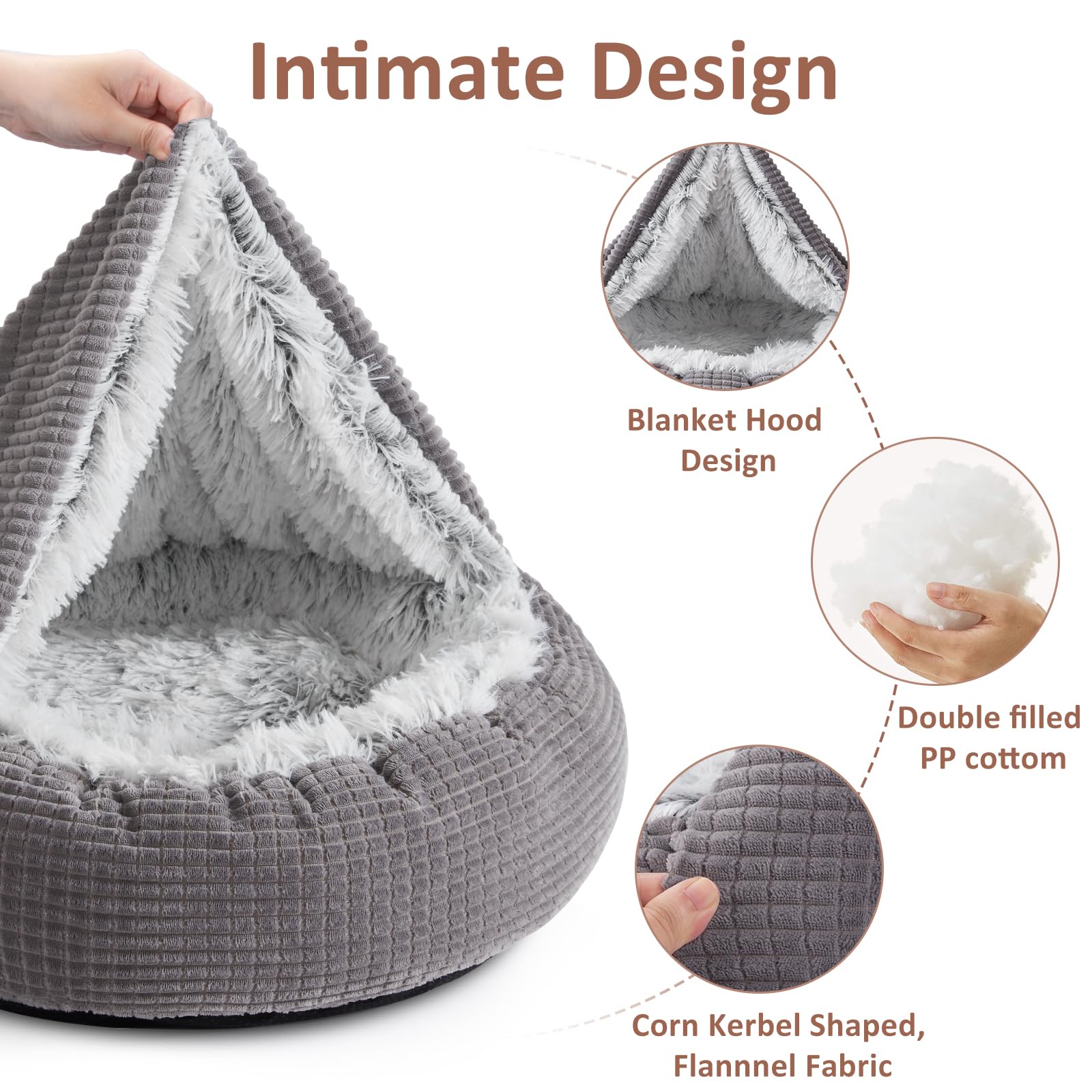 MIXJOY plush interior creates soft, warm snuggling space for naps and cuddles.