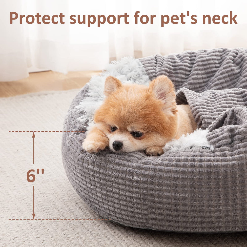 MIXJOY 26-inch dog bed suits medium dogs up to 30 pounds.
