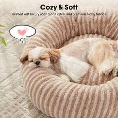 MIXJOY donut bed features anti-slip bottom for stable placement