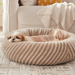 MIXJOY donut dog bed with removable cover for easy cleaning