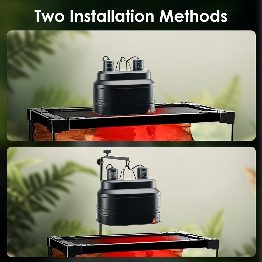 MIXJOY reptile habitat setup with reliable heat and UVB coverage