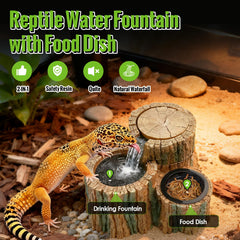 MixJOY flowing-water design encourages natural drinking for reptiles.